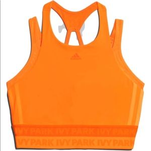 Adidas ivy park orange halter bra